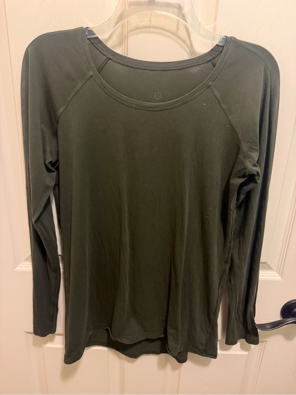 lululemon athletica Long Sleeve Crew Top — Olive Green